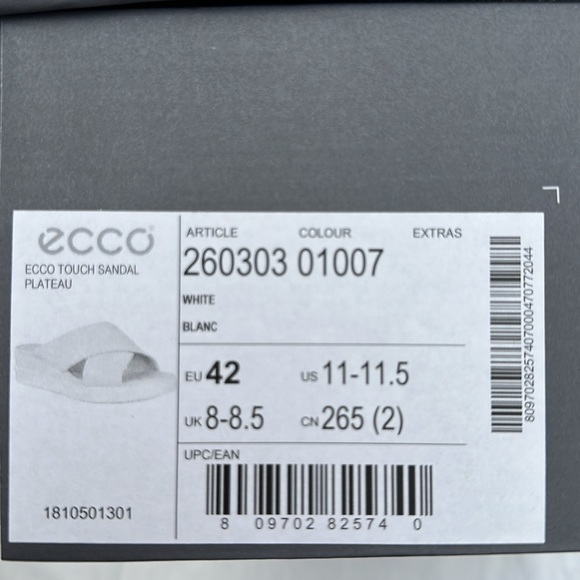 ECCO Women's Touch Plateau Platform Slide Sandal Beachy Coastal Easy Comfortable - Picture 5 of 11